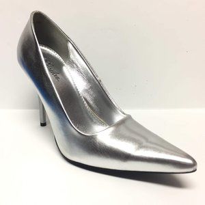 3 Inches Heels Paprika Silver Women Shoes Size 6.5